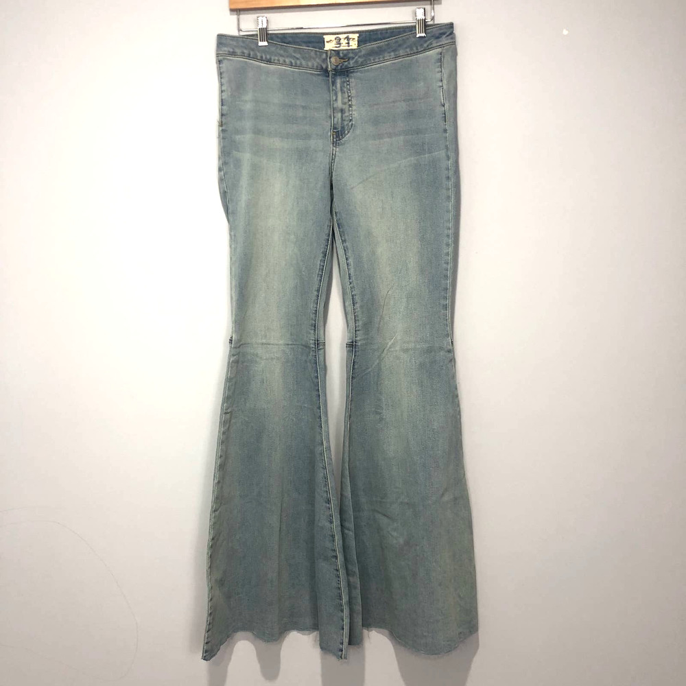 Free People Light Wash Flared Jeans